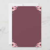 Eerste Heilige Communie Katholieke Roze Bloem I Kaart (Achterkant)