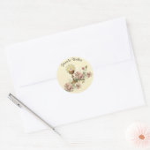 Eerste Heilige Communie Kelk Bloemen Herdenking Ronde Sticker (Envelop)