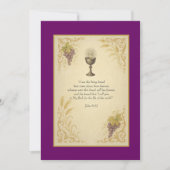 Eerste Heilige Communie Kelk & Druiven Kaart (Voorkant)