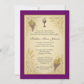 Eerste Heilige Communie Kelk & Druiven Kaart (Achterkant)