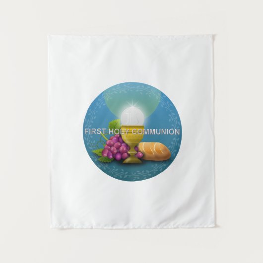 Eerste Heilige Communie Kelk en Hostie Wandkleed (Voorkant)