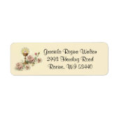 Eerste Heilige Communie Kelk Host Bloemen Etiket (Voorkant)