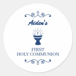 Eerste Heilige Communie Kelk Sticker voor Jongens
