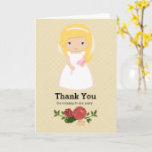 Eerste Heilige Communie * kies achtergrondkleur Kaart (Gele Bloem)