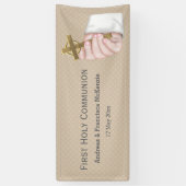 Eerste Heilige Communie * kies achtergrondkleur Spandoek (Verticaal)