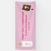 Eerste Heilige Communie * kies achtergrondkleur Spandoek (Verticaal)