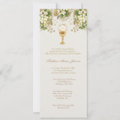 Eerste Heilige Communie  Kind Jezus Kaart (Achterkant)