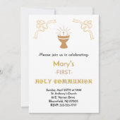 EERSTE HEILIGE COMMUNIE KLASSIEKE UITNODIGING (Voorkant)
