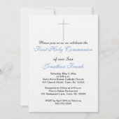 Eerste Heilige Communie Kruis Zoon Uitnodiging (Voorkant)