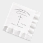 Eerste Heilige Communie Kruisnamendatum Folie Servetten (Links)