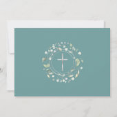 Eerste Heilige Communie Lauwerkrans Foto Bedankkaart (Achterkant)