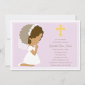 Eerste Heilige Communie - Lavender | Uitnodiging (Voorkant)