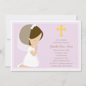 Eerste Heilige Communie - Lavender | Uitnodiging (Voorkant)