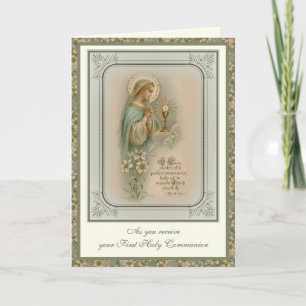 Eerste Heilige Communie Maagd Maria Eucharistie Ka Kaart