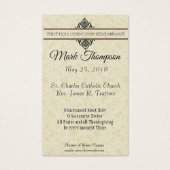 EERSTE HEILIGE COMMUNIE MAAGD MARIA JEZUS VISITEKAARTJE (Achterkant)