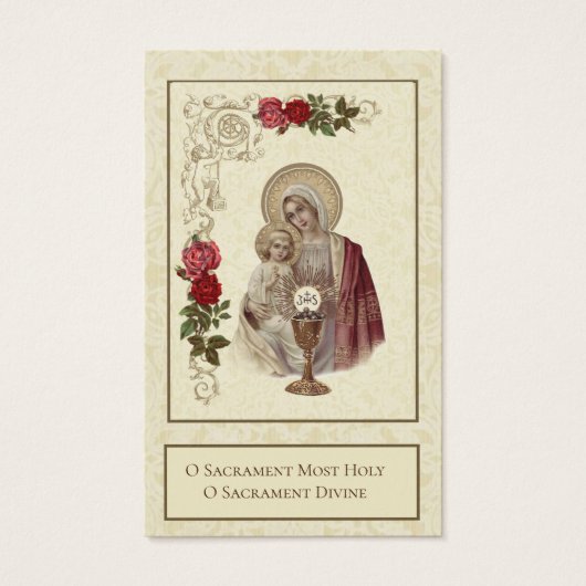 EERSTE HEILIGE COMMUNIE MAAGD MARIA JEZUS VISITEKAARTJE (Voorkant)