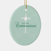 Eerste Heilige Communie, Manuscript in Zacht Groen Keramisch Ornament (Rechts)