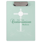 Eerste Heilige Communie, Manuscript in Zacht Groen Klembord (Voorkant)