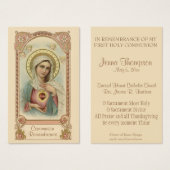 EERSTE HEILIGE COMMUNIE MARIA GEBED HEILIGE KAART (Voorkant /achterkant)