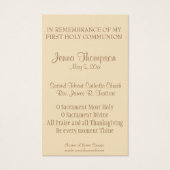 EERSTE HEILIGE COMMUNIE MARIA GEBED HEILIGE KAART (Achterkant)