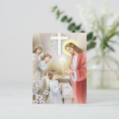 Eerste Heilige Communie meisje Briefkaart (Staand voorkant)