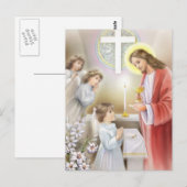 Eerste Heilige Communie meisje Briefkaart (Voorkant / Achterkant)