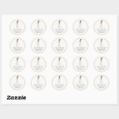 Eerste Heilige Communie Meisje Ronde Sticker (Vel)