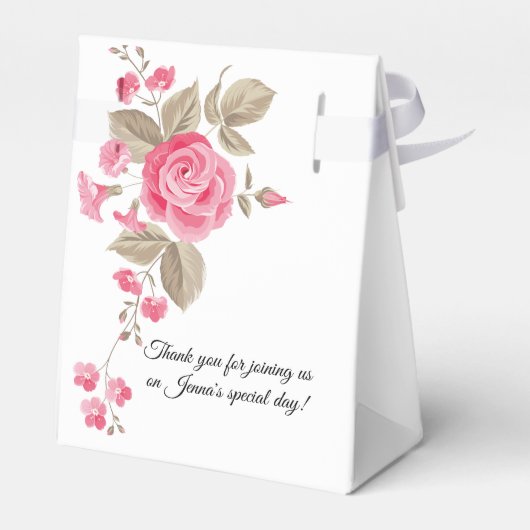 Eerste Heilige Communie Meisjes Traditionele Rozen Bedankdoosjes (Achterkant)