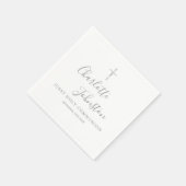 Eerste Heilige Communie Modern Silver Signature Servet (Hoek)