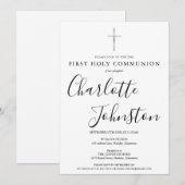 Eerste Heilige Communie Moderne Handtekening Lette Kaart (Voorkant / Achterkant)