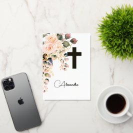 Eerste Heilige Communie Mooie Rozen Persoonlijke F Folie Wenskaart