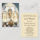 Eerste Heilige Communie Mount Carmel Religieuze He Visitekaartje (Voorkant / Achterkant)