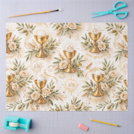 Eerste Heilige Communie Ontwerp #1 Tissuepapier (Craft)