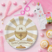 Eerste Heilige Communie Papieren Bordje (Feest)