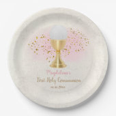 Eerste Heilige Communie Papieren Bordje (Voorkant)