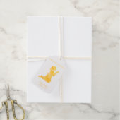 Eerste Heilige Communie Praying Girl Gold Elegant Cadeaulabels (Met Koord)