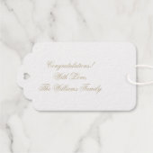 Eerste Heilige Communie Praying Girl Gold Elegant Cadeaulabels (Achterkant (horizontaal))