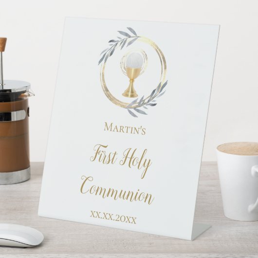Eerste Heilige Communie Reclamebord Met Voetstuk (Insitu)