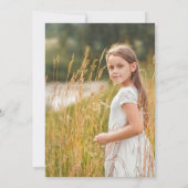 Eerste Heilige Communie Religieus Katholiek Meisje Kaart (Achterkant)