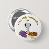Eerste Heilige Communie Ronde Button 5,7 Cm (Voorkant /achterkant)