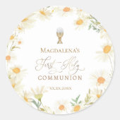 Eerste Heilige Communie Ronde Sticker (Voorkant)