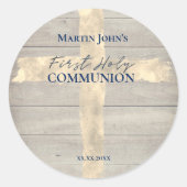 Eerste Heilige Communie Ronde Sticker (Voorkant)
