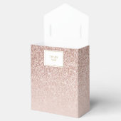 Eerste Heilige Communie Roos Gouden Glitter Bedankdoosjes (Geopend)