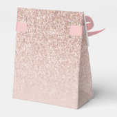 Eerste Heilige Communie Roos Gouden Glitter Bedankdoosjes (Achterkant)