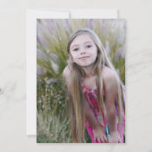 Eerste Heilige Communie Roze Ballon Eucalyptus Kaart (Achterkant)