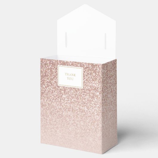 Eerste Heilige Communie Roze Gouden Glitters Bedankdoosjes (Geopend)