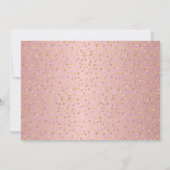 Eerste Heilige Communie Roze Gouden Harten Foto Kaart (Achterkant)