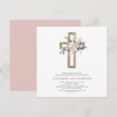 Eerste Heilige Communie Roze Kaart (Voorkant / Achterkant)