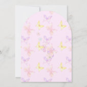 Eerste Heilige Communie Roze Vlinder Dank u Kaart (Achterkant)