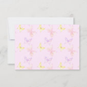 Eerste Heilige Communie Roze Vlinder Meisje Dank j (Achterkant)